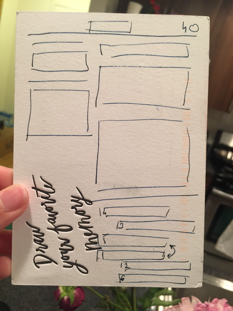 Illustration for article titled RSVP Cards: Our Friends' and Families' Favorite Memories of Us